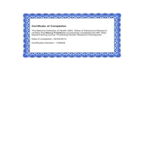 NIH CERTIFICATE | PDF