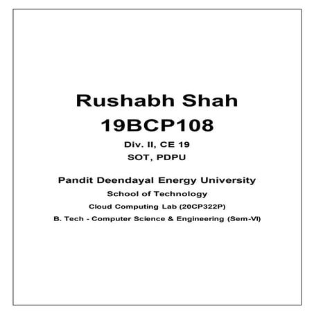 Cloud computing lab experiments | DOC