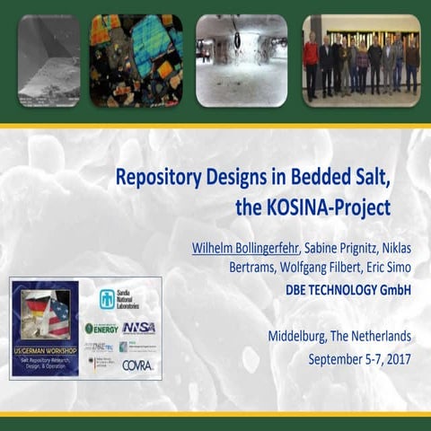 19 Repository designs in bedded salt, the KOSINA-Project