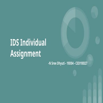 19D04 - IDS Individual Assignment Concepts | PPTX
