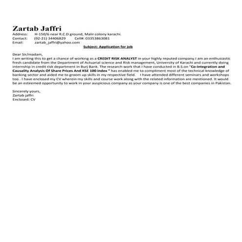 zartab  jaffri cv (prepaired for job credit risk)