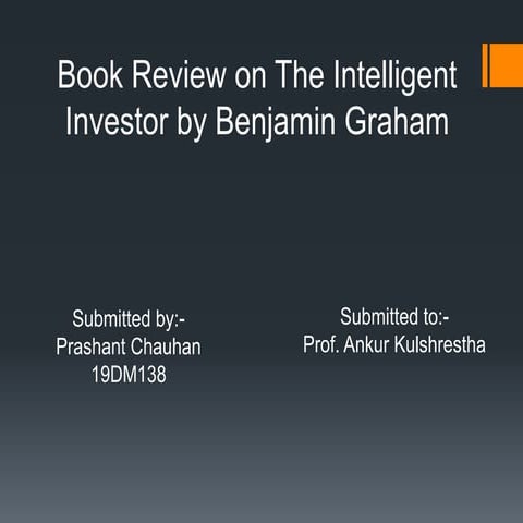 The intelligent investor: Book Review