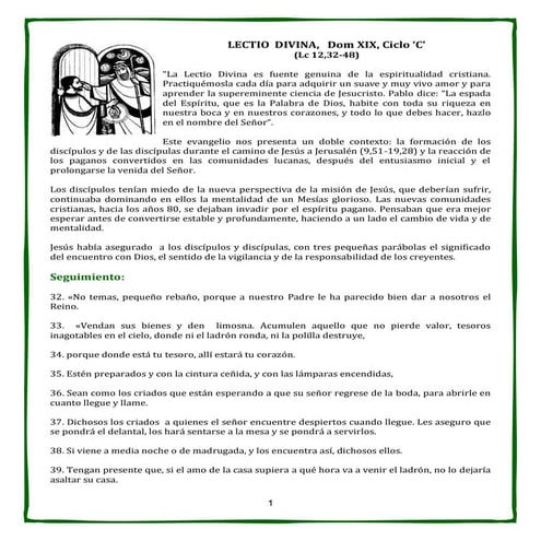 19 Domingo TO - Ciclo C