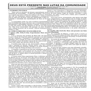 Comentário: 19º Domingo Tempo Comum...