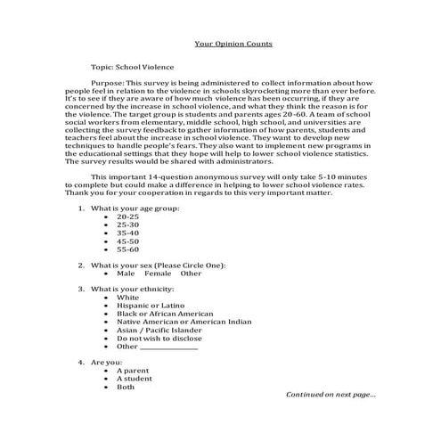 Survey Project Submission