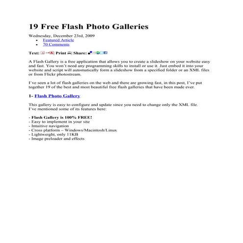 19 free flash photo galleries