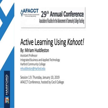 Active Learning Using Kahoot, a Free Polling Software