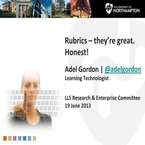 Rubrics - Research and Enterprise Committee presentation (UoN)