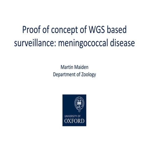 Proof of concept of WGS based surveillance: meningococcal disease
