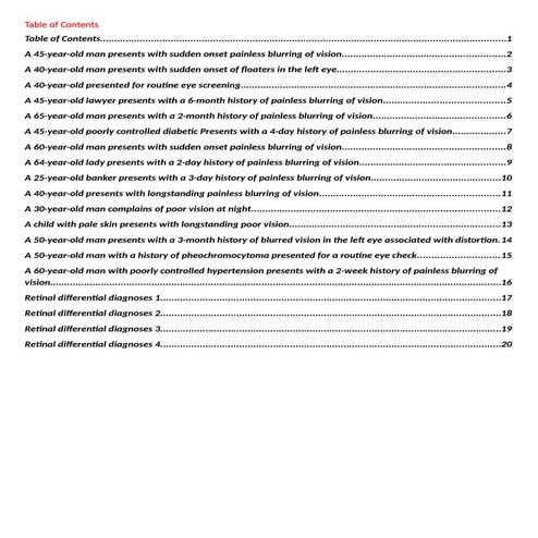OSCE ophthalmology examination & answers | DOCX