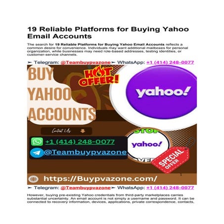 19 Reliable and Secure Platforms for Acquiring Yahoo Email Accounts ...