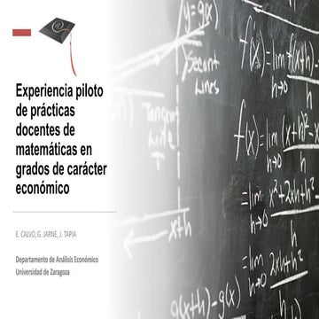 Nuevas prácticas docentes en asignaturas de matemáticas para grados de caráct...