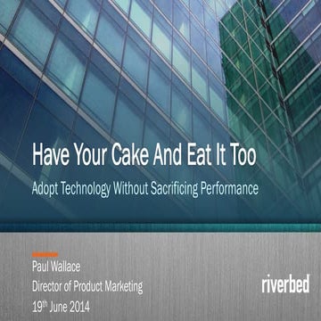 Have your cake and eat it too: adopting technologies without sacrificing - Pa...