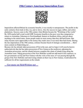 19Th Century American Imperialism Essay