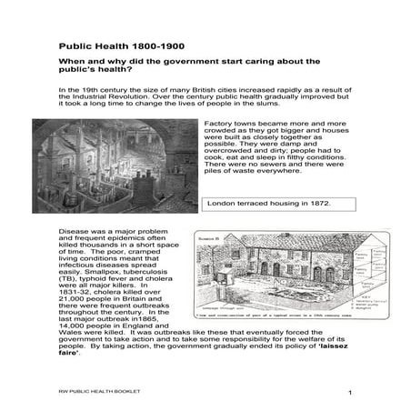 19th Century Public Health booklet