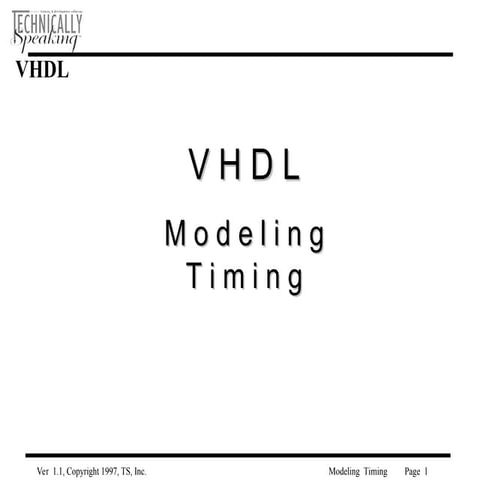 vhdlMODELINH FOR DIGITAL SYSTEM  USING VHDL