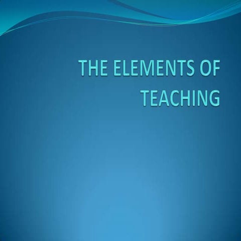 1 a. the learner, element of teaching part 1