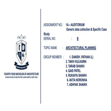 Auditorium Architecture planning