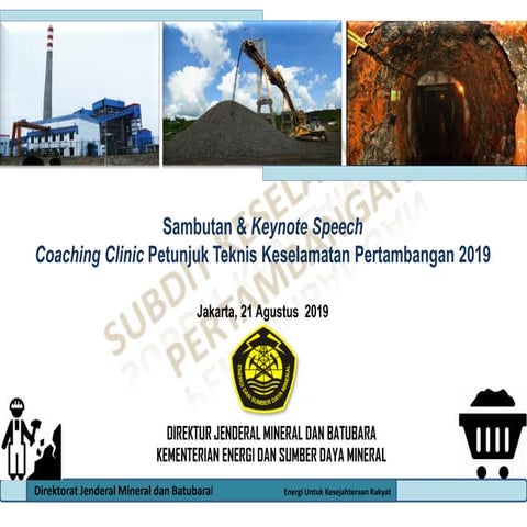 Pembukaan Materi POP terkait kaidah pertambangan yang baik kepmen esdm 1827