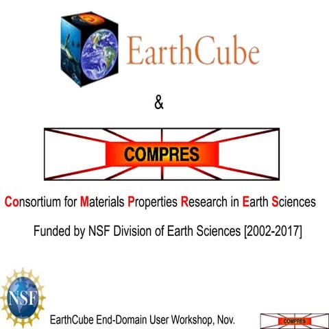 Welcome & Workshop Objectives: Introduction to COMPRES by Jay Bass, Universit...