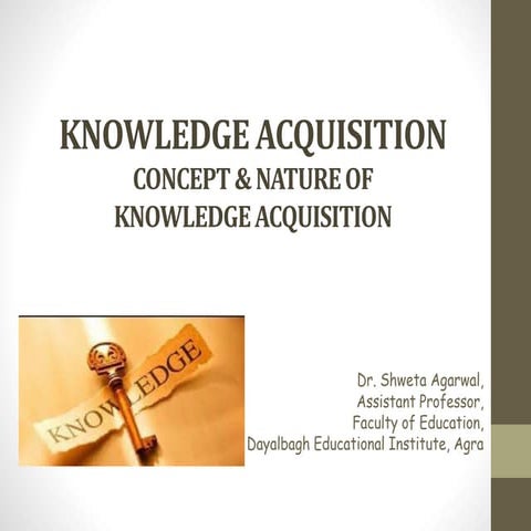KNOWLEDGE ACQUISITION - CONCEPT & NATURE OF KNOWLEDGE ACQUISITION
