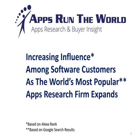Apps Run The World Corporate Presentation - 2022 