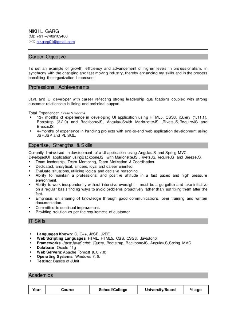 Nikhil Garg resume