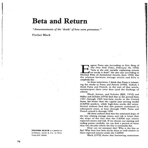 Black_JPM93_Beta_And_return