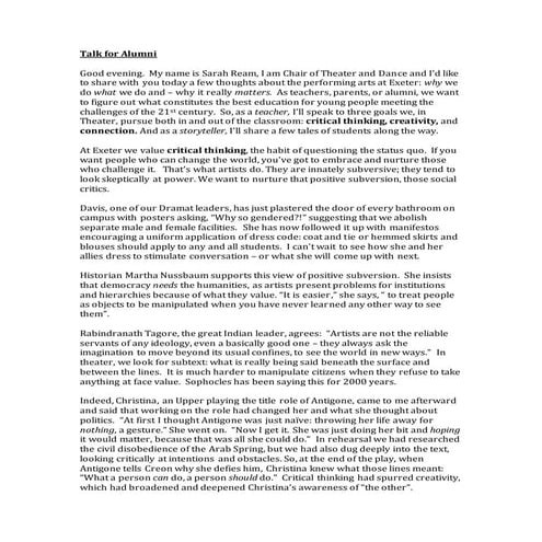 Latest Revised Alumni Talk Docx