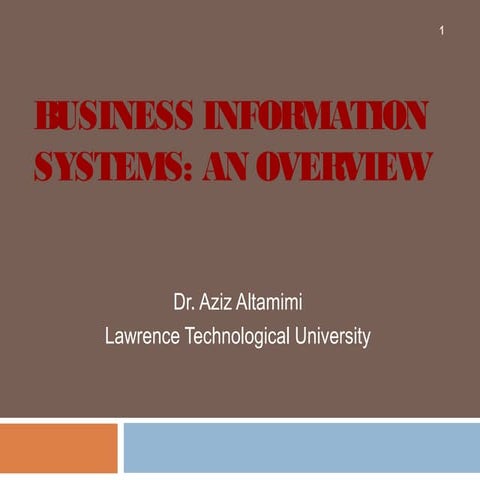 Business Informaton Systems