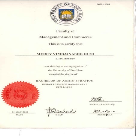 DEGREE CERT | PDF