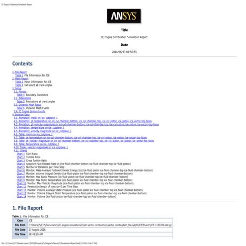 IC Engine Sector Flow Simulation report | PDF