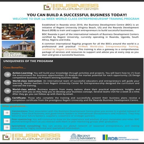 BDC Rwanda - Informational Flyer | PDF