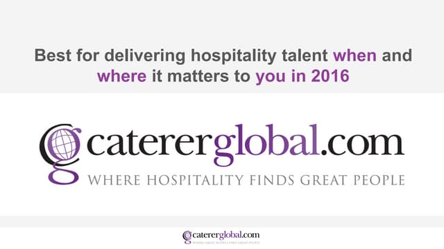 Catererglobal 2016 - Summary Document