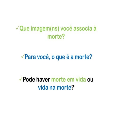 Minicurso - A Morte no ensino das Ciências da Vida (1ª aula) | PPTX