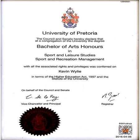Honours Degree