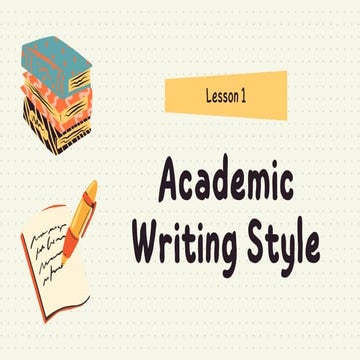 Academic Writing Style