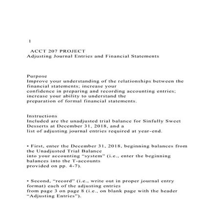 1 ACCT 207 PROJECT Adjusting Journal Entries and Fina.docx