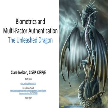 Biometric Authentication, Dragon Unleashed, V1.5
