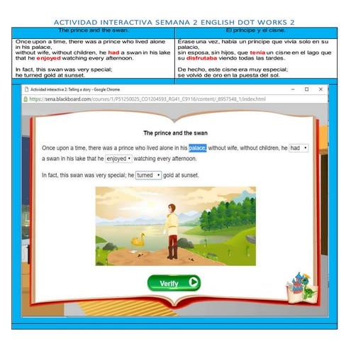 ACTIVIDAD INTERACTIVA SEMANA 2 ENGLISH DOT WORKS 2