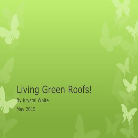 Teaching Elementary School Children About Green Roofs