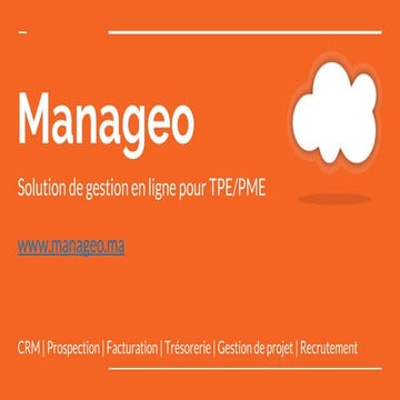 Manageo - votre solution de gestion en ligne