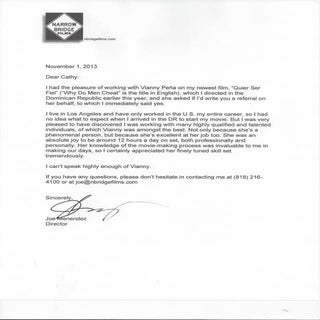 Vianny Peña Referral Letter