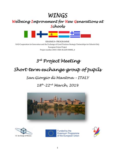 Agenda Erasmus+ WINGS - meeting in Italy