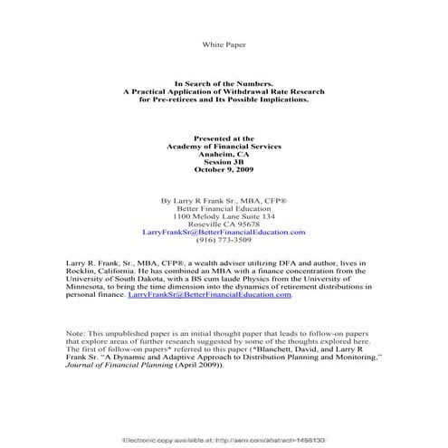 1a In Search of the Numbers ssrn 1488130 Oct 2009.pdf