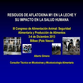 Residuos de aflatoxina M1 en leche ...