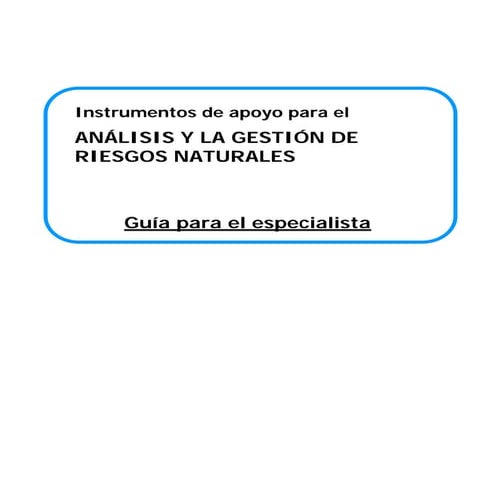 Guia Metodologica Para el Analisis de Riesgo | PDF
