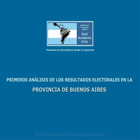 1º Analisis Estadistico Elecciones 2009   I F P  Scalabrini Ortiz