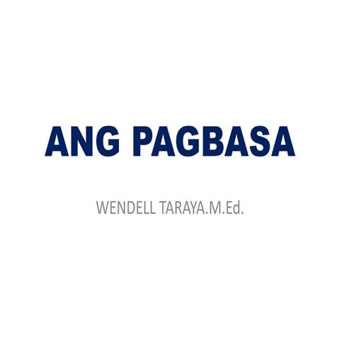 Ang pagbasa
