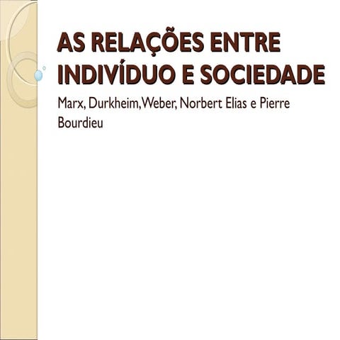 1 ano sociologia as relações entre indivíduo e sociedade